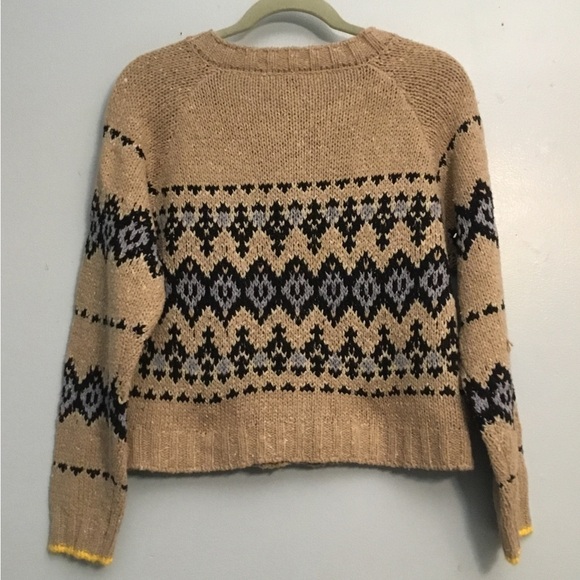 Magaschoni Tan and Black Patterned sweater - Picture 8 of 15